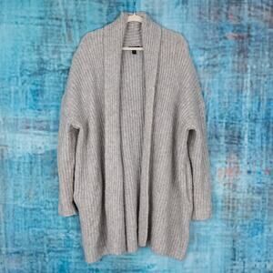 J.Crew Women's Cozy Cocoon Cardigan Sweater Large XL Oversized Lagenlook 8% Wool